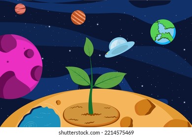 tree in space, in distant space There are many living things inhabited. and we will find it
