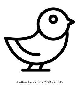 Vector de contorno de icono de resplandor de árbol. Ave volante. Mosca de corte