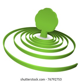 tree in spiral - concept