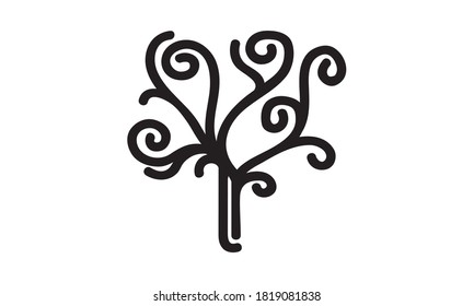 Tree of spiral icon vector illustration.
