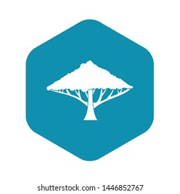 Tree with a spreading crown icon. Simple illustration of tree vector icon for web