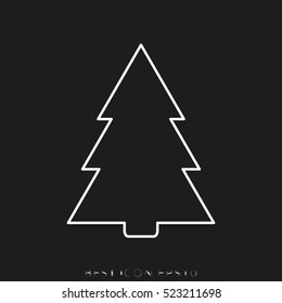 tree, spruce, tree, vector icon, eps10