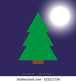 tree, spruce, tree, vector icon, eps10