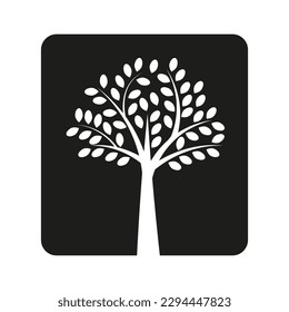 Un carré d'arbres, un excellent design pour tous les goûts. Vieux papier. Illustration vectorielle.