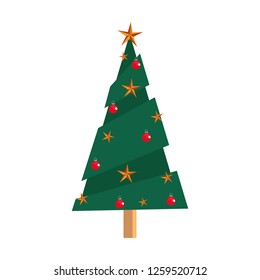 tree stars decoration on white background