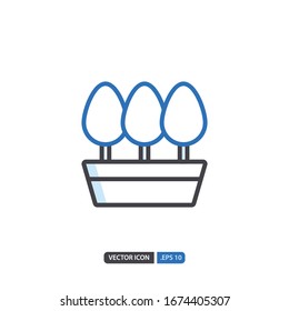 tree station icon in isolated on white background. for your web site design, logo, app, UI. Vector graphics illustration and editable stroke. EPS 10.