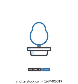 tree station icon in isolated on white background. for your web site design, logo, app, UI. Vector graphics illustration and editable stroke. EPS 10.