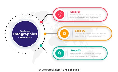 tree steps modern business infographic template design