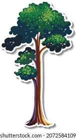 Baumaufkleber einzeln auf weißem Hintergrund - Vektorgrafik