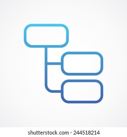 Tree structure icon in line style