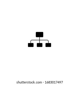 Tree Structure Icon. Organization Structure Icon. Simple, Flat, Black.