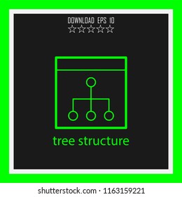 tree structure vector icon