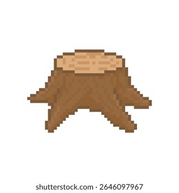 tree strumps cut pixel art