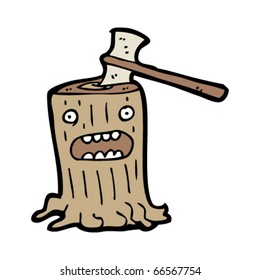 tree stump cartoon