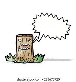 tree stump cartoon character