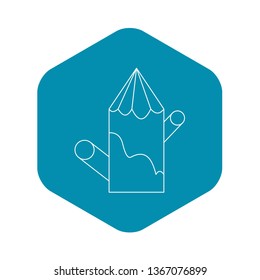 Tree stump icon. Outline illustration of tree stump vector icon for web