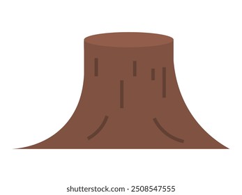 Tree stump icon representing environmental concerns, deforestation effects, and forest impact.