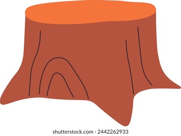Tree Stump Icon Vector Illustration