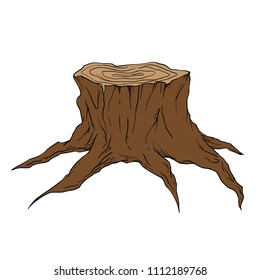 Tree stump illustration
