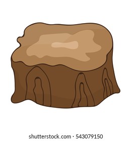 tree stump isolated on white background