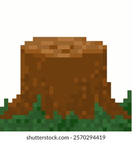 tree stump nature for pixel game