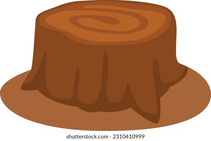 tree stump on white background illustration