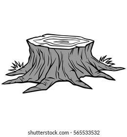 Tree Stump Removal Illustration