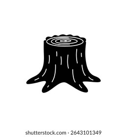 Tree Stump Showing Annual Rings Close-up