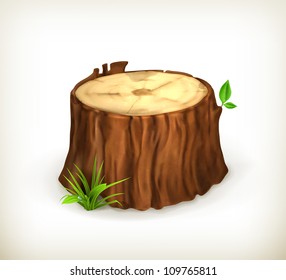 Tree Stump, Vector