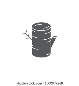 Tree stump vector icon symbol isolated on white background