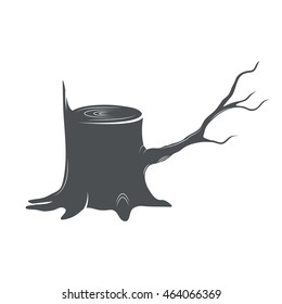 Tree Stump. Vector Illustration.