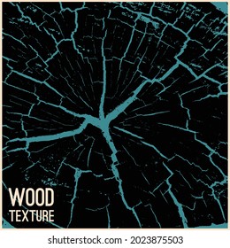 
Tree stump wood texture. Vector grunge background. 