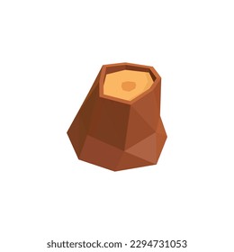 tree stumps, isolated on white background. Vector illustration in flat style.