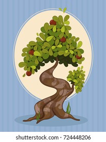 Tree. Summer tree vector.