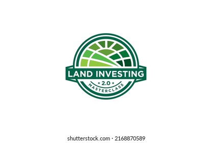 Tree and Sun Illustration Simple Logo. Organic Life Style Branding Design Template Logo.
