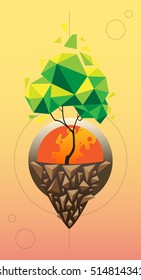 A Tree and the Sun on Earth