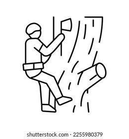 tree surgery landscape line icon vector. tree surgery landscape sign. isolated contour symbol black illustration