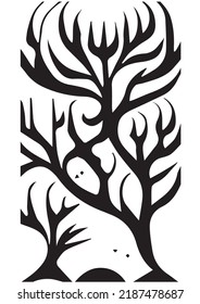 Tree Swirl Symbol - Ink for Printing