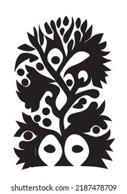 Tree Swirl Symbol - Ink for Printing