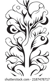 Tree Swirl Symbol - Ink for Printing