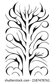 Tree Swirl Symbol - Ink for Printing