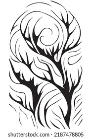 Tree Swirl Symbol - Ink for Printing