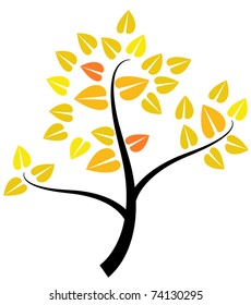 Tree symbol in autumn colors