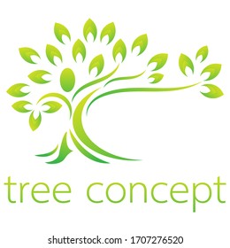 Tree symbol concept green nature