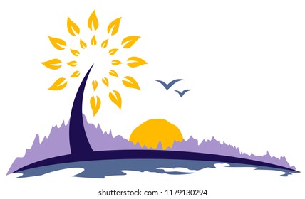 Tree Symbol from the dawn of the sun.