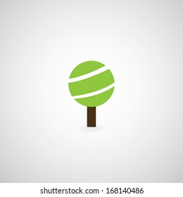 tree symbol  on gray background 