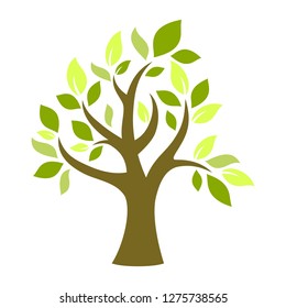 Tree symbol simple design, green conserve concept.