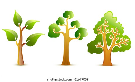 tree symbol vector collection