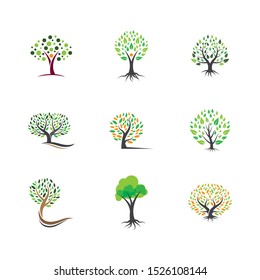 Tree symbol vector icon illustration