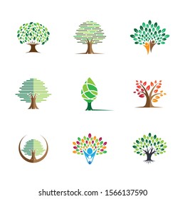 Tree symbol vector icon illustration